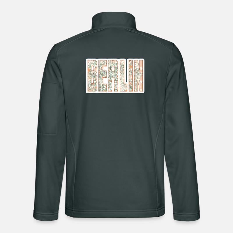 Berlin City Map Unisex Softshell Jacket