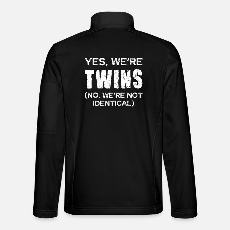Zwillingswitz: Nicht identisch - Unisex Softshelljacke - Schwarz