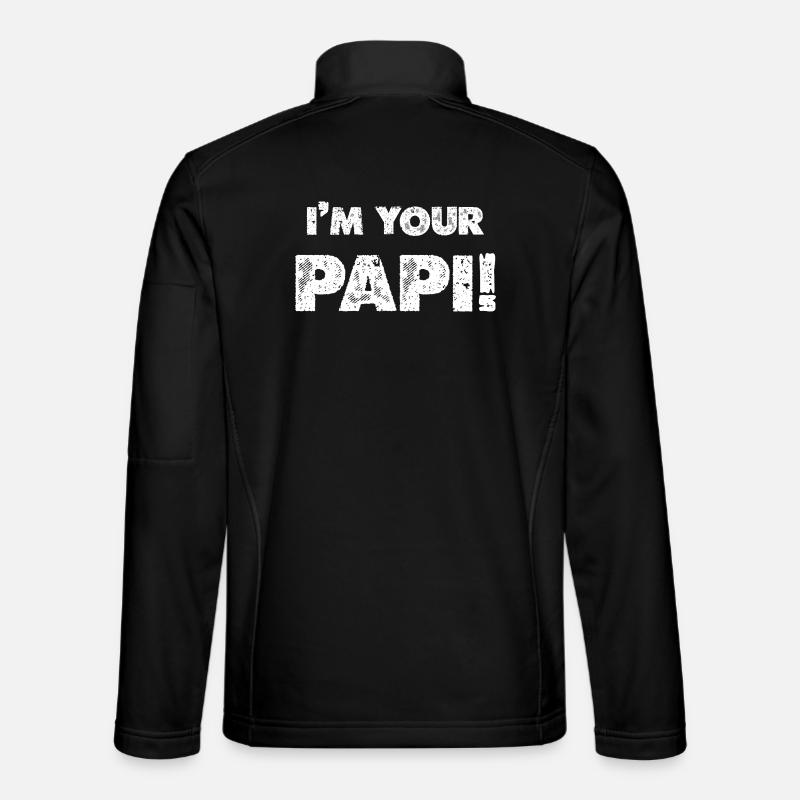 Je suis ton papa - Veste en tissu softshell Unisexe - noir