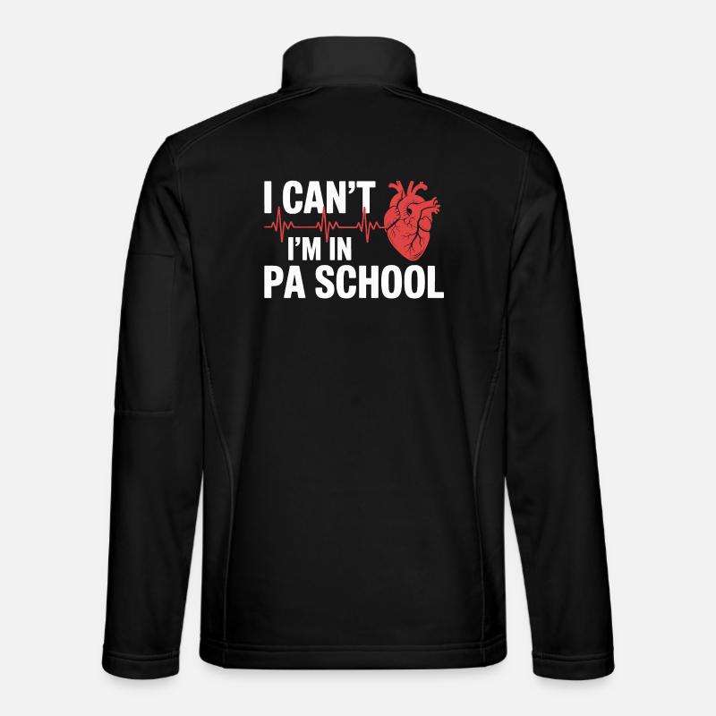 PA School Heartbeat Motto - Unisex Softshell Jacket - black