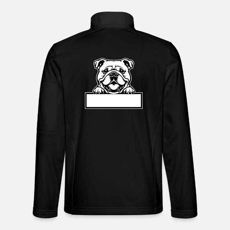 Bulldog Name Badge - Unisex Softshell Jacket - black