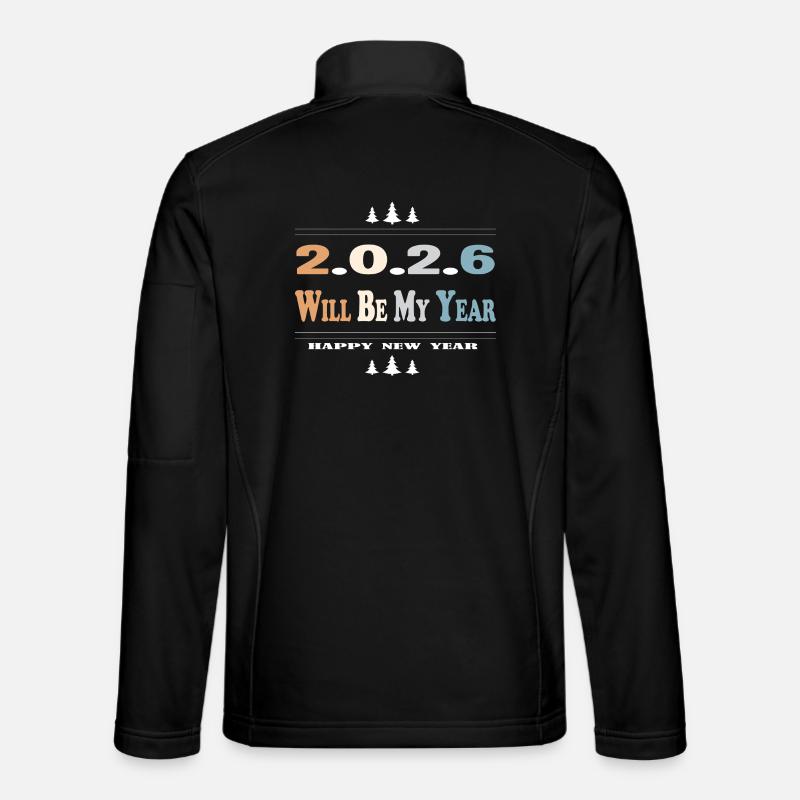 2026 wird mein Jahr - Unisex Softshelljacke - Schwarz