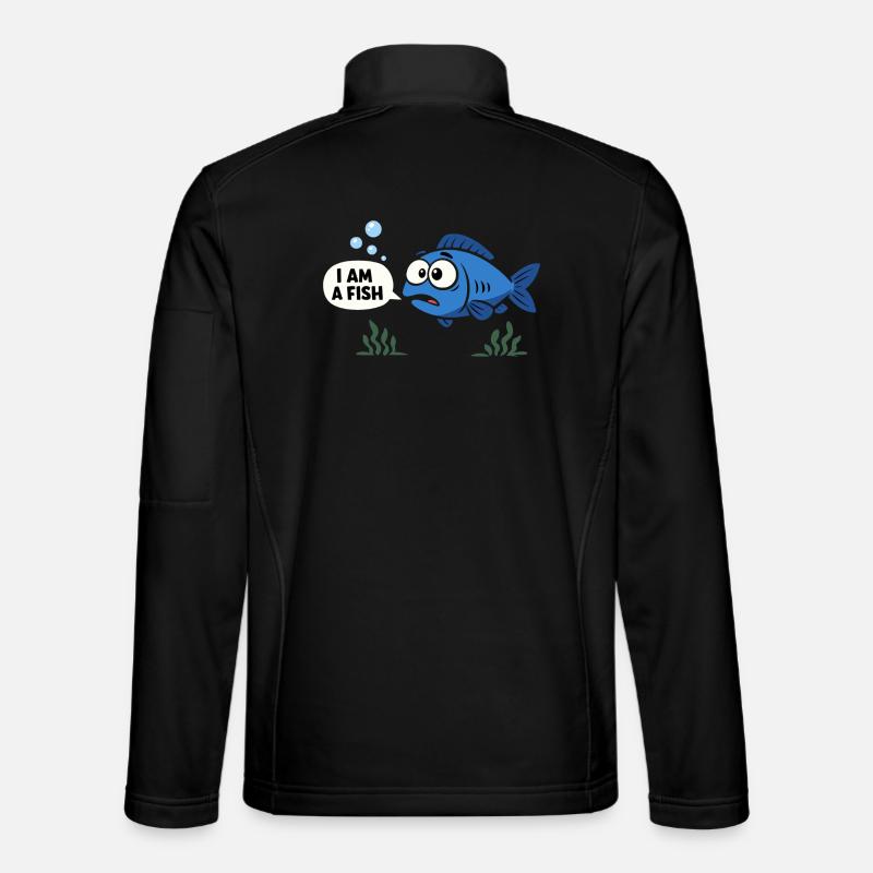 Blauer Fisch Kostüm Meerestier Karneval Fasching - Unisex Softshelljacke - Schwarz