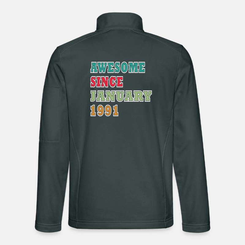 35e anniversaire Millésime de janvier 1991 Veste en tissu softshell Unisexe
