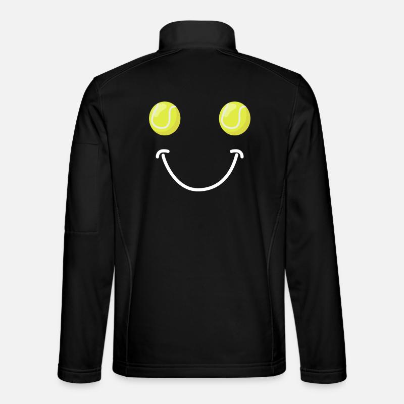 Tennis Happy Face - Unisex Softshell Jacket - black