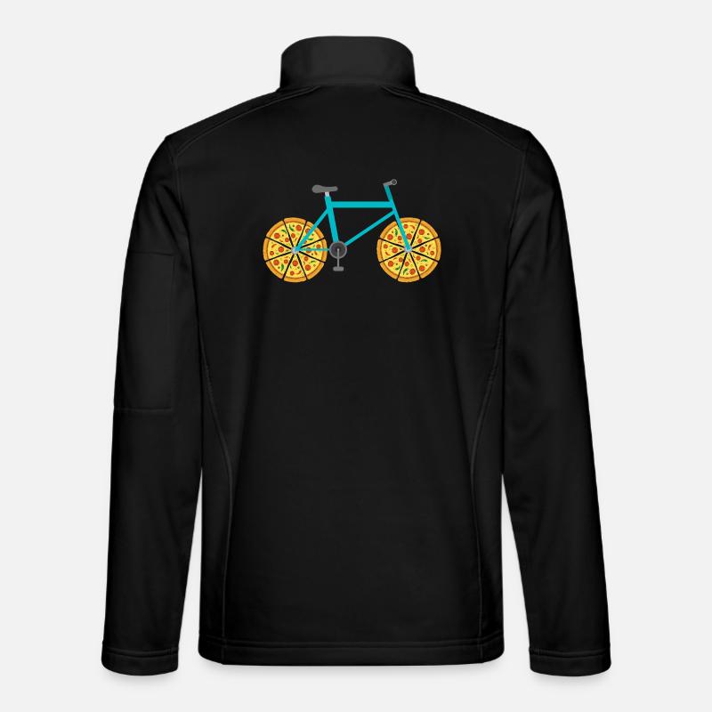 Mountain Bike With Pizza Wheels Unisex Softshell Jacket