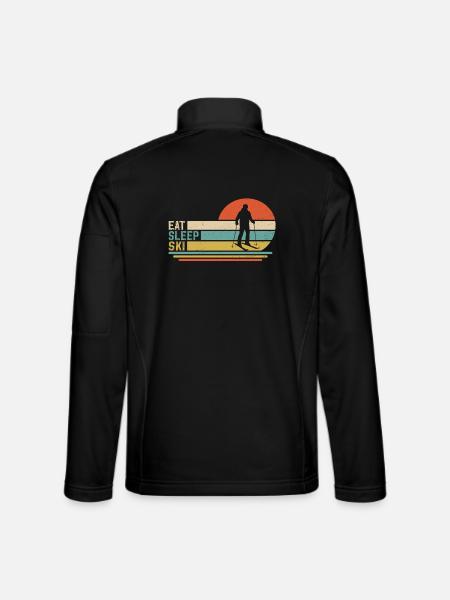 Eat Sleep Ski - Unisex Softshell Jacket - black - Back