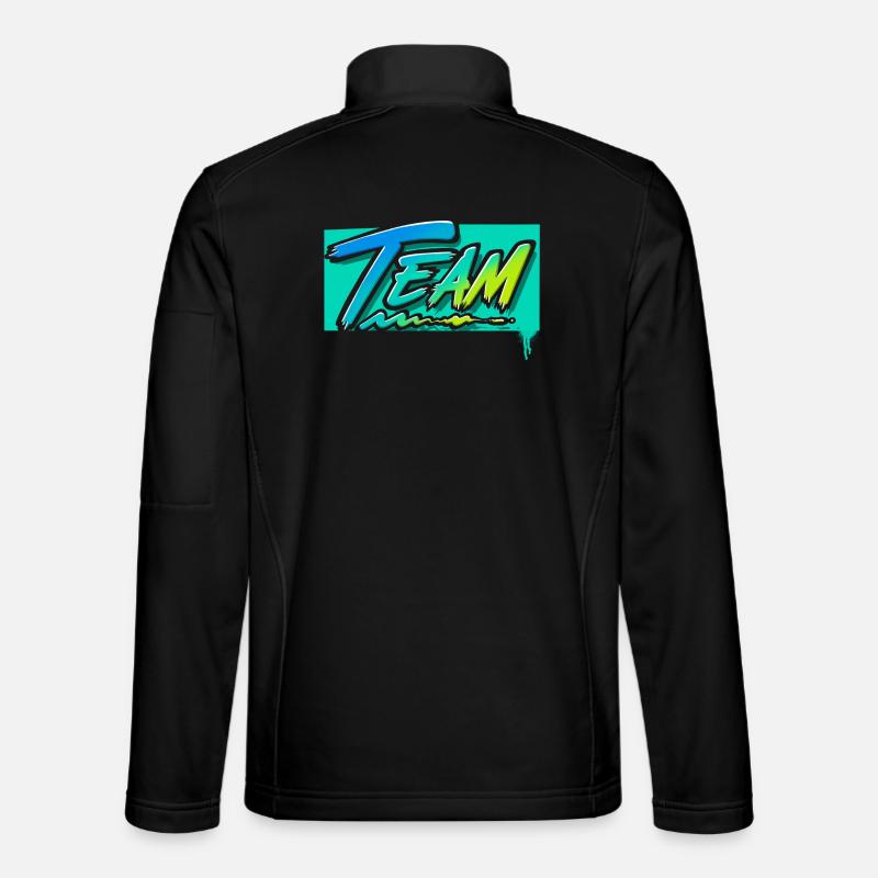 Équipe - Veste en tissu softshell Unisexe - noir