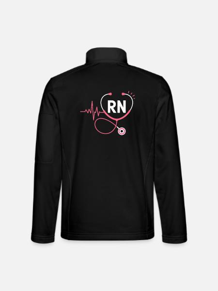 RN Heartbeat Stethoscope - Unisex Softshell Jacket - black
