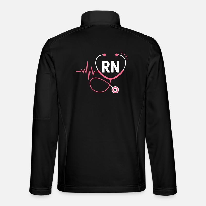 RN Heartbeat Stethoscope - Unisex Softshell Jacket - black