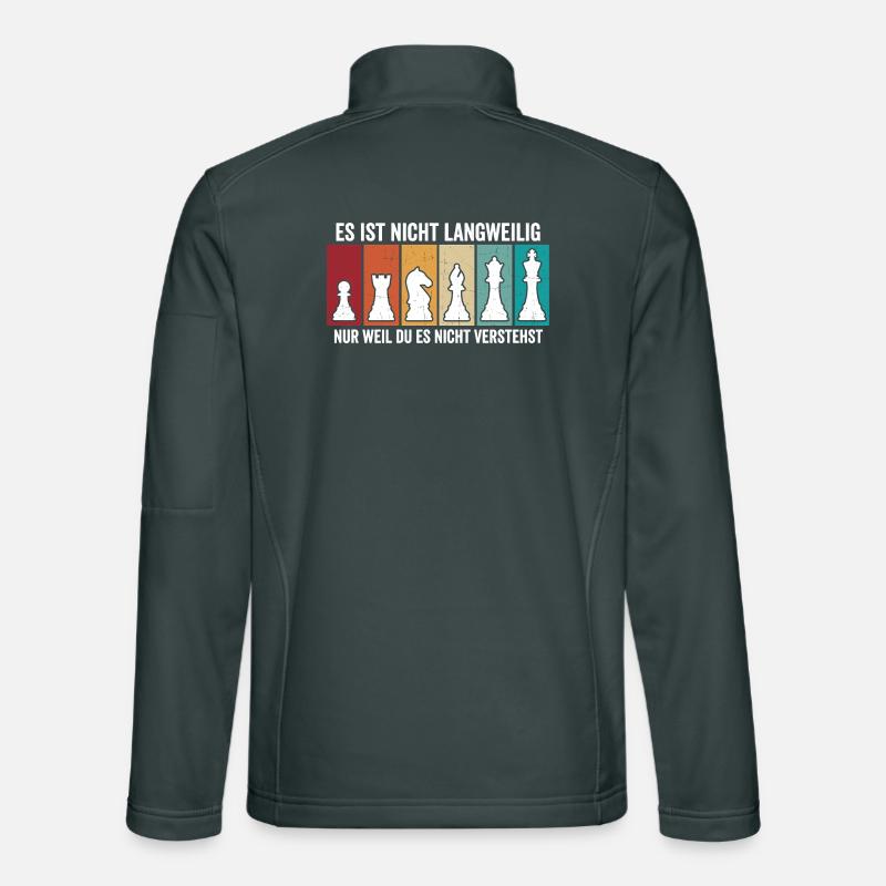 Retro Chess Pieces – Vintage Chess Design Unisex Softshell Jacket