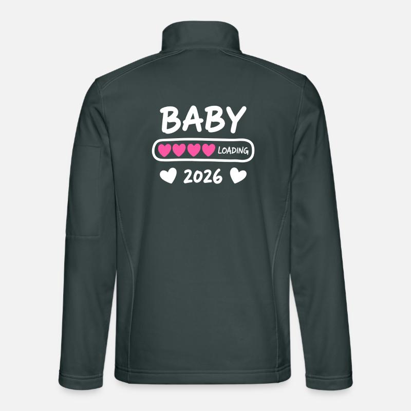 Baby Loading 2026 Schwangerschaft Eltern Unisex Softshelljacke