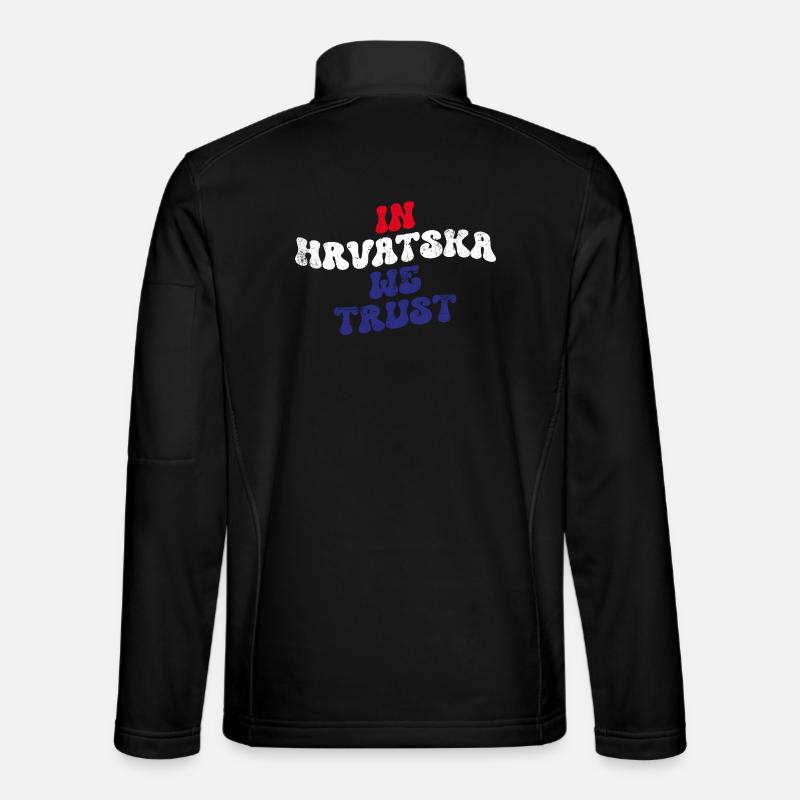 In Hrvatska we trust - Unisex Softshelljacke - Schwarz
