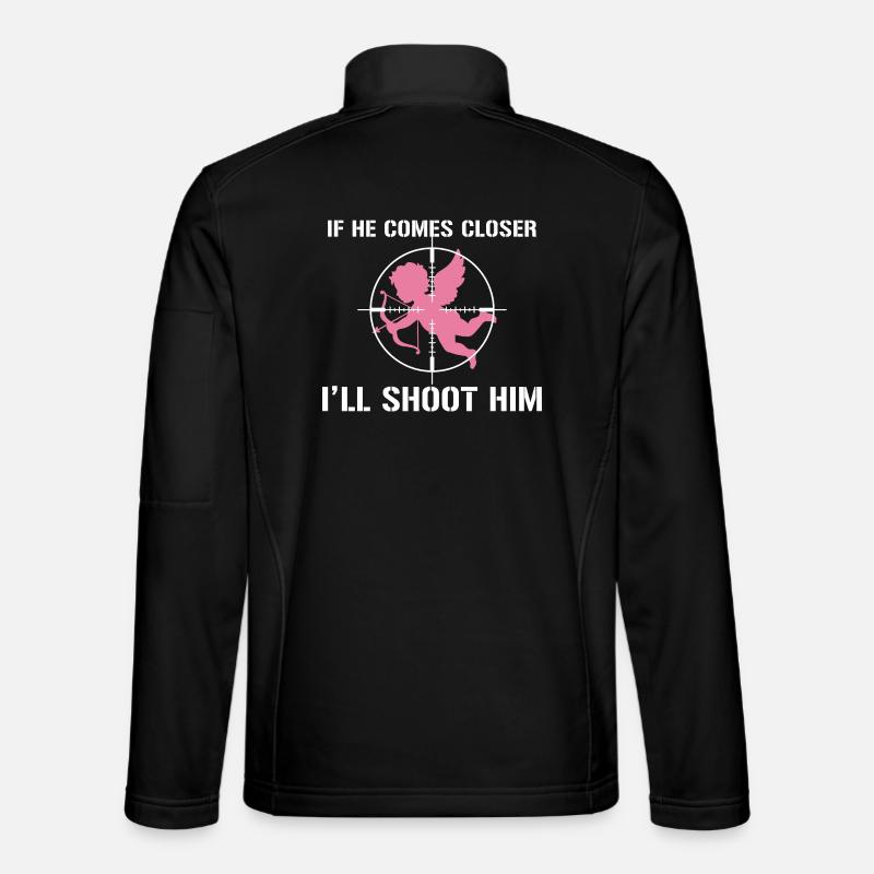 Anti-Saint-Valentin – Cupidon dans la ligne de mire Veste en tissu softshell Unisexe