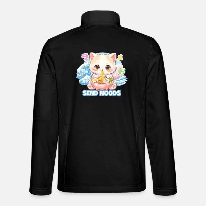 Ramen Katze Kanagawa - Unisex Softshelljacke - Schwarz