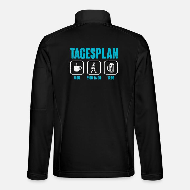 Postman DAILY SCHEDULE Parcel Deliverer Funny - Unisex Softshell Jacket - black
