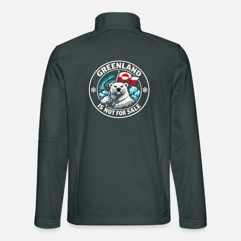 Greenland Flag Polar Bear Gift Cute Unisex Softshell Jacket
