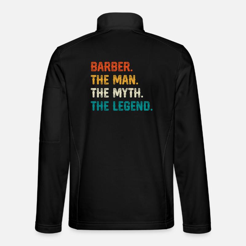 Barber Myth Legend Shirt - Unisex Softshell Jacket - black