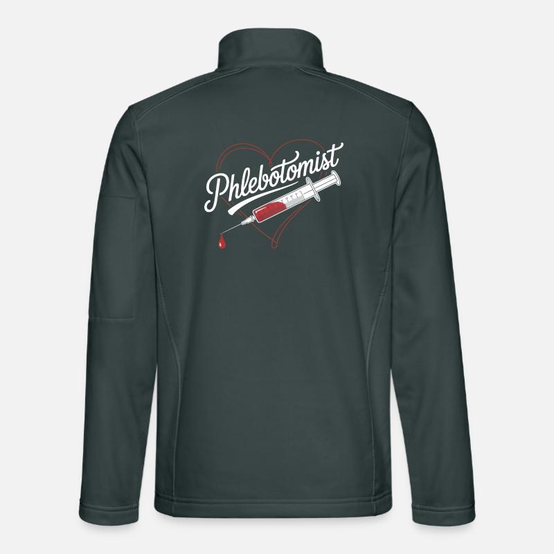 Phlebotomist Heart Injection Unisex Softshell Jacket