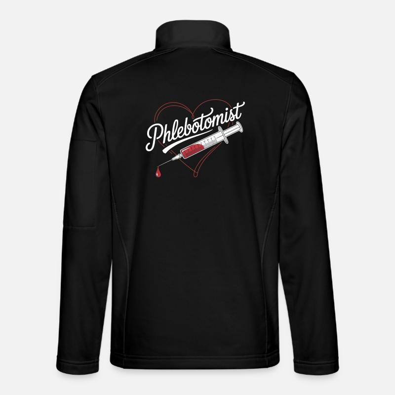 Phlebotomist Herzspritze - Unisex Softshelljacke - Schwarz