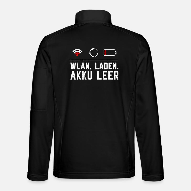 Codeur WiFi. CHARGEMENT. BATTERIE VIDE DRÔLE - Veste en tissu softshell Unisexe - noir