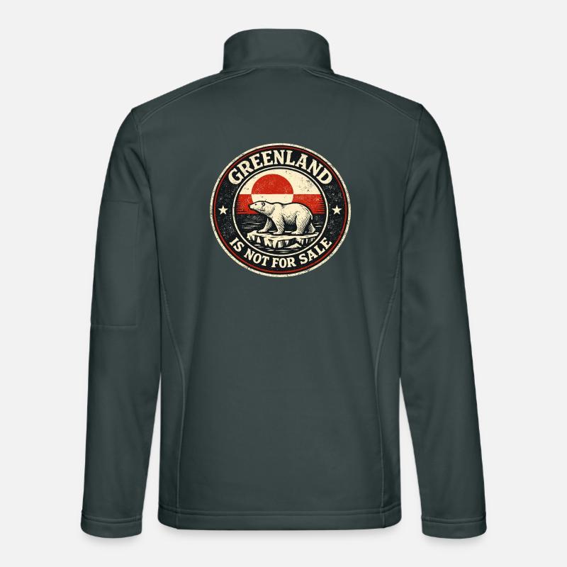 Grönland Steht Flagge Bär Patriotisch Geschenk Unisex Softshelljacke