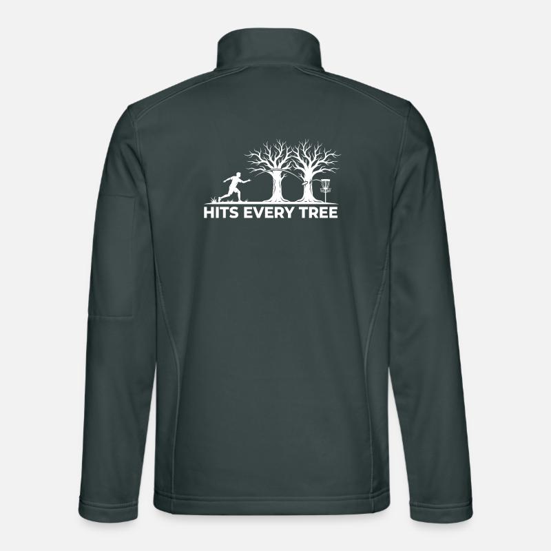 Hits Every Tree – Lustiges Disc Golf Design Unisex Softshelljacke