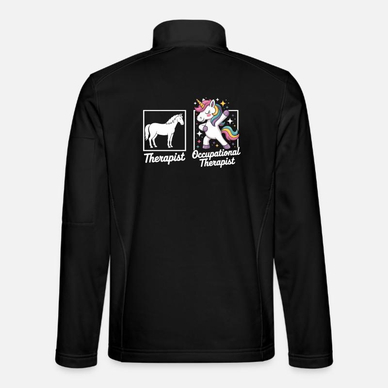 Einhorn Ergotherapie Flair - Unisex Softshelljacke - Schwarz