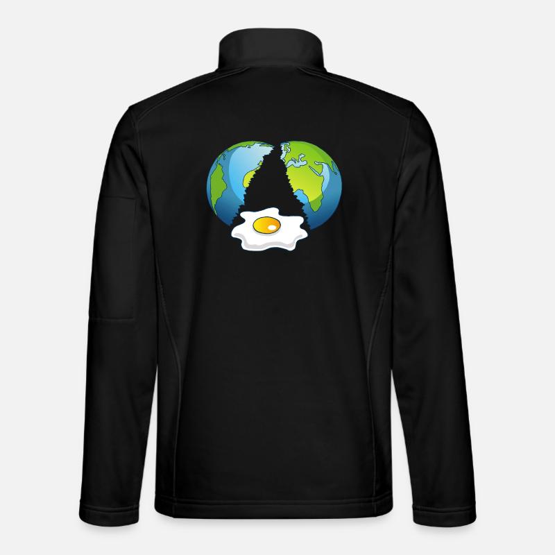 Planet Earth is an egg - Unisex Softshell Jacket - black