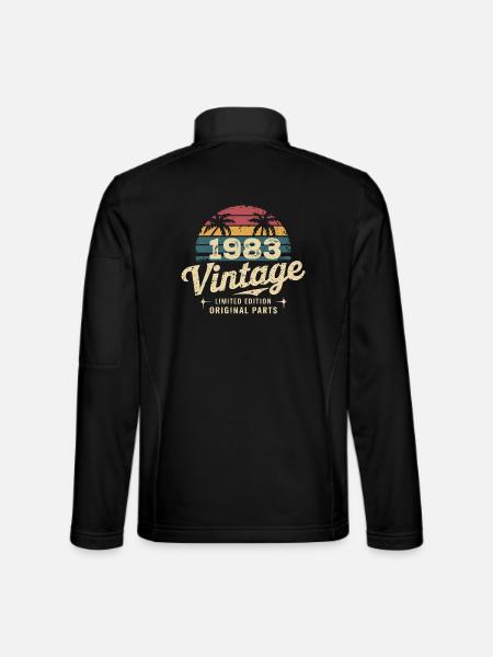 Awesome Since 1983 1983 Birthday Gift - Unisex Softshell Jacket - black