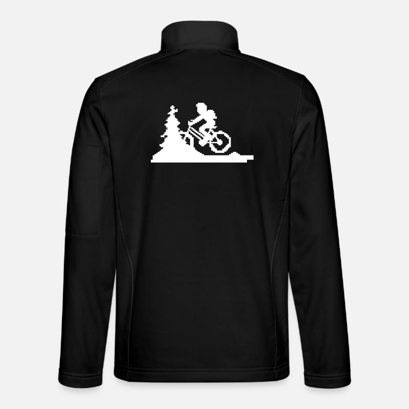 Mountainbike Pixel - Unisex Softshelljacke - Schwarz