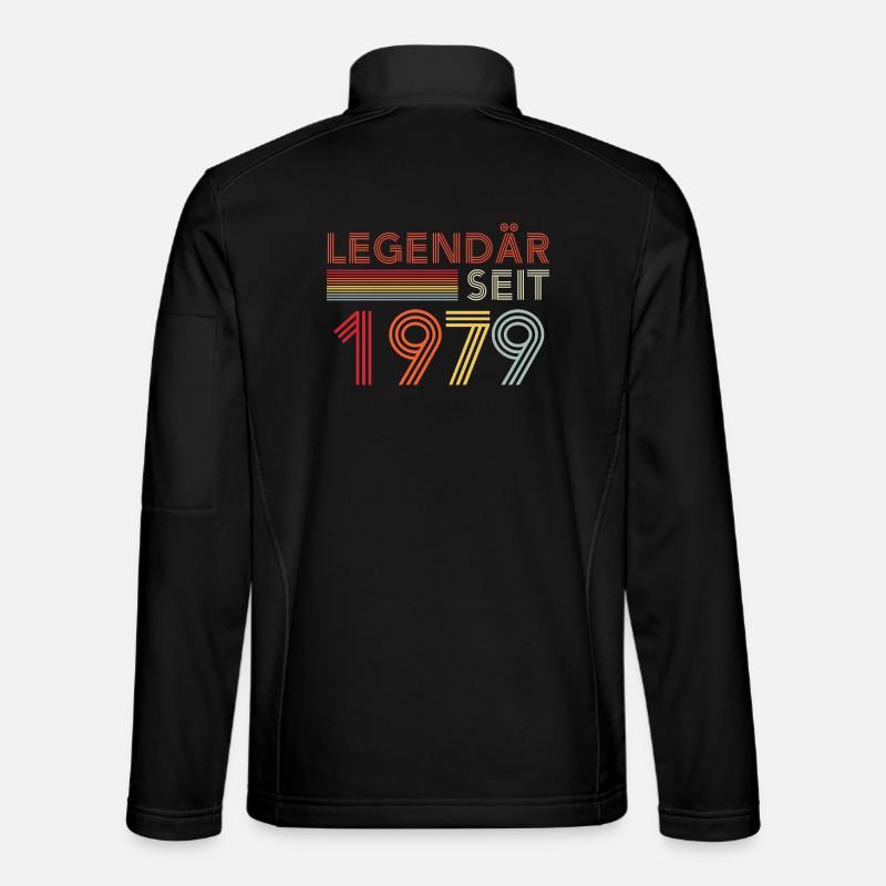 Legendary since 1979 man's birthday - Unisex Softshell Jacket - black