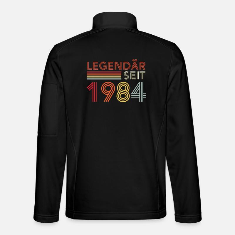 Legendary since 1984 Man Birthday - Unisex Softshell Jacket - black