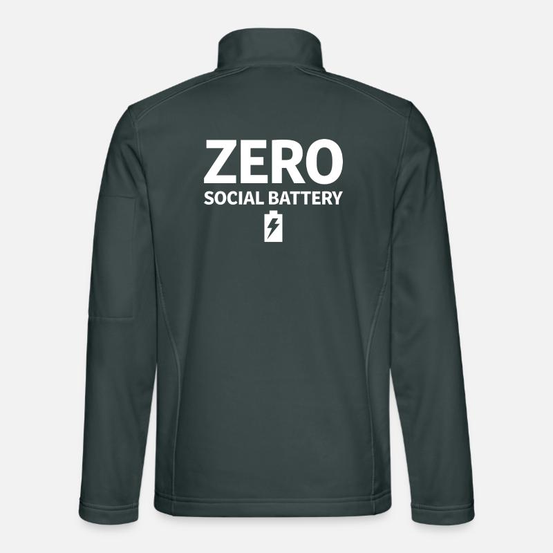 Introverti sans pile sociale Veste en tissu softshell Unisexe