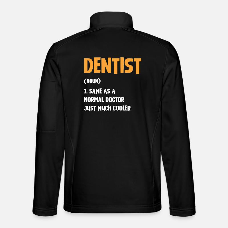 Typographie de l’humour dentaire - Veste en tissu softshell Unisexe - noir