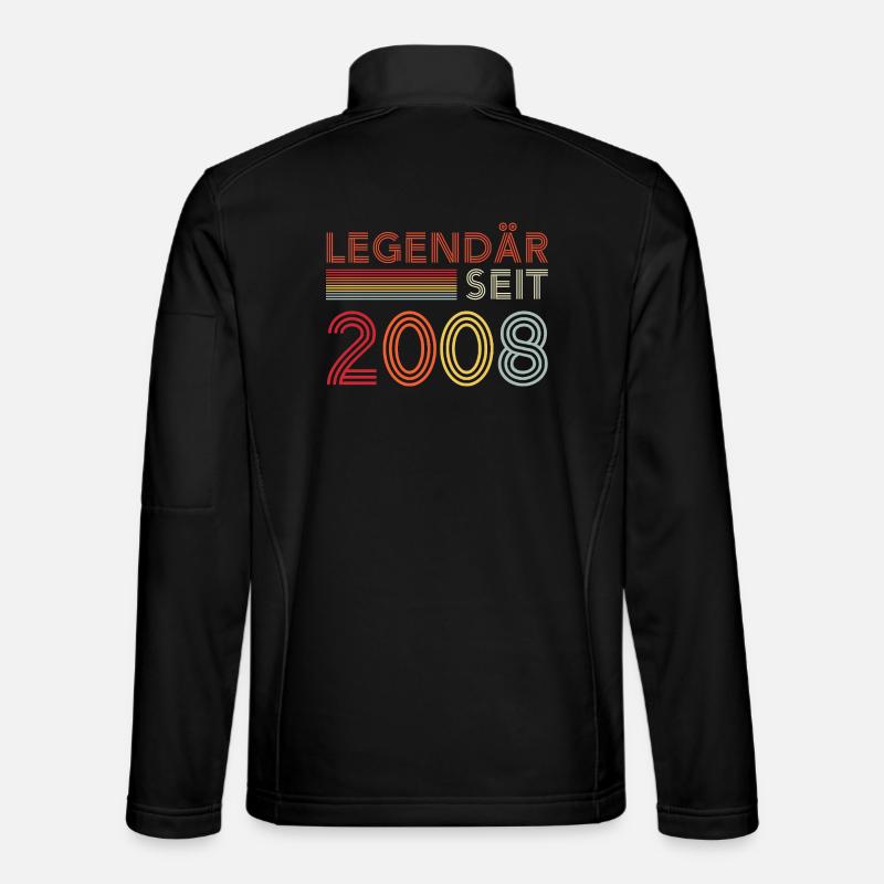 Legendary Since 2008 Man Birthday - Unisex Softshell Jacket - black