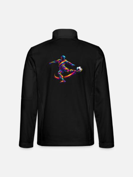 Fußballspieler Geschenk Fußball Kinderjunge - Unisex Softshelljacke - Schwarz