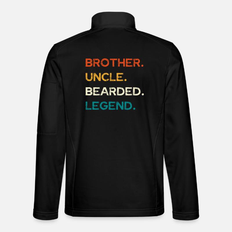 Bearded Legend: Bruder und Onkel - Unisex Softshelljacke - Schwarz