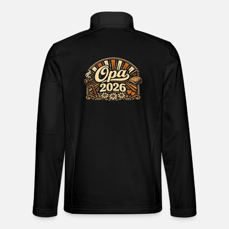 Grandpa 2026 Loading Gift - Unisex Softshell Jacket - black
