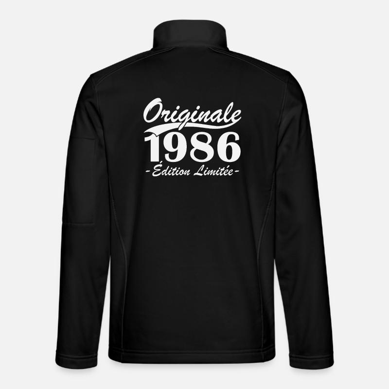Original 1986 Vintage Retro Birthday Gift - Unisex Softshell Jacket - black