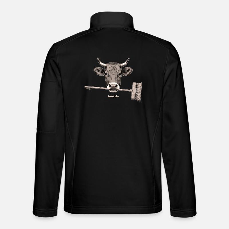 Kuh - Unisex Softshelljacke - Schwarz