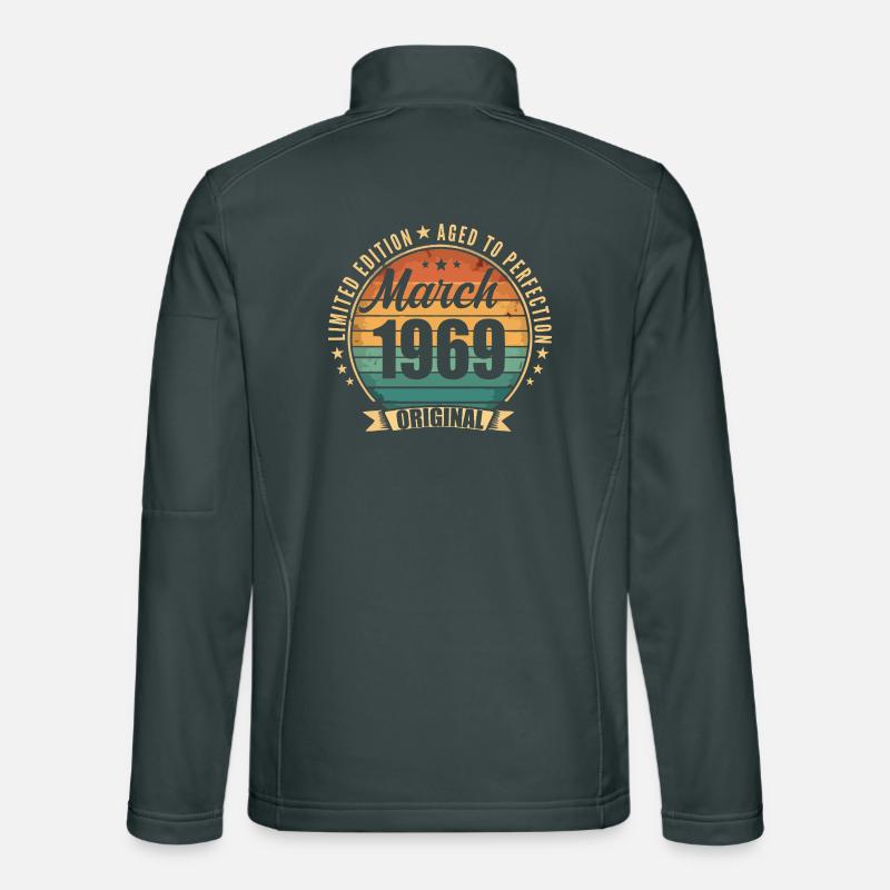 Vintage 1969 Mars 1969 Veste en tissu softshell Unisexe