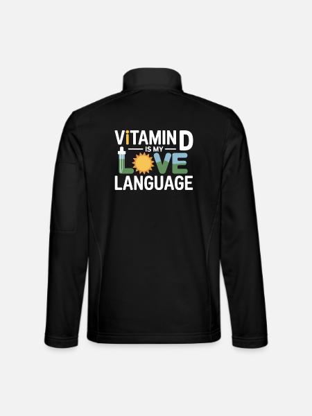 Naturopath Vitamin D Love Language Professional  - Unisex Softshell Jacket - black - Back