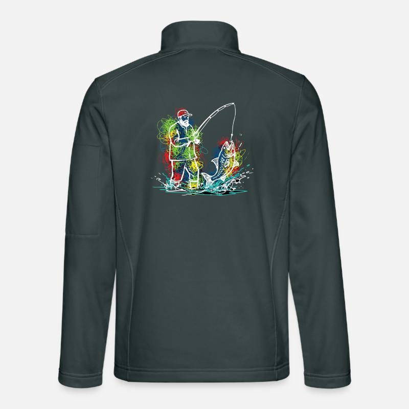 Fisherman Legend Pêcheur Poisson Veste en tissu softshell Unisexe