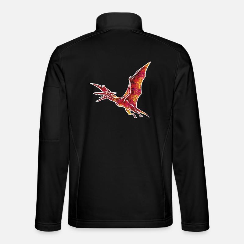 Electric Pterodactyl Flying Dinosaur - Unisex Softshell Jacket - black