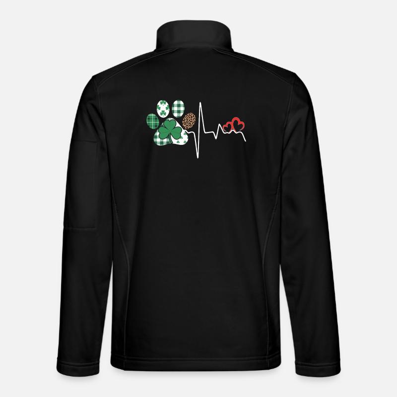 Kleeblatt Rhythmus Herzschlag - Unisex Softshelljacke - Schwarz