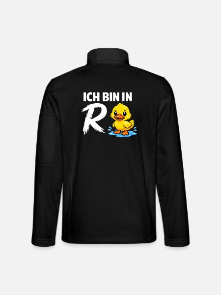 Rente Ente Ich Bin In Rente Geschenk - Unisex Softshelljacke - Schwarz - Hinten