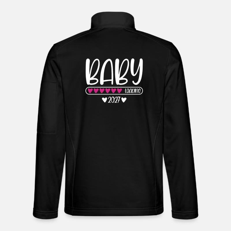 Baby 2027 loading Herzchen Ladebalken - Unisex Softshelljacke - Schwarz
