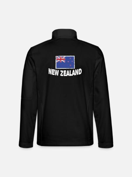 New Zealander New Zealand Flag Of New Zealand - Unisex Softshell Jacket - black - Back