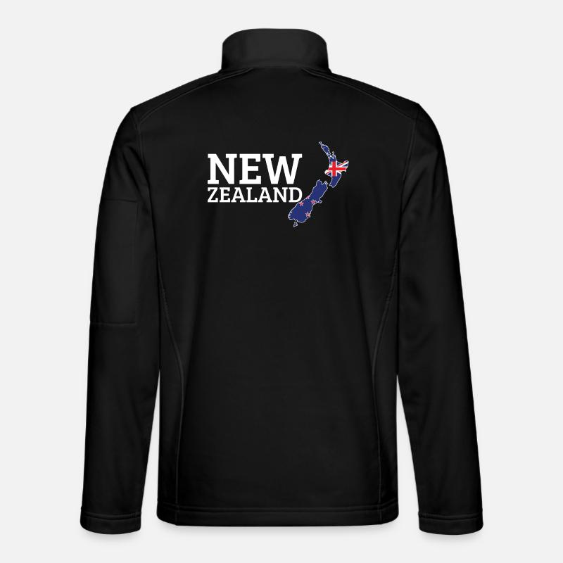 Drapeau néo-zélandais Cool Néo-Zélandais - Veste en tissu softshell Unisexe - noir